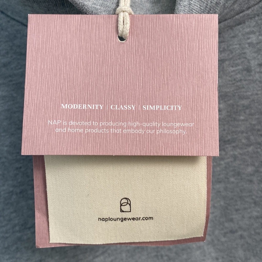 Nap Loungewear Oversized Boxy Heather Gray Sweatshirt Size Small New — image 8 of 8